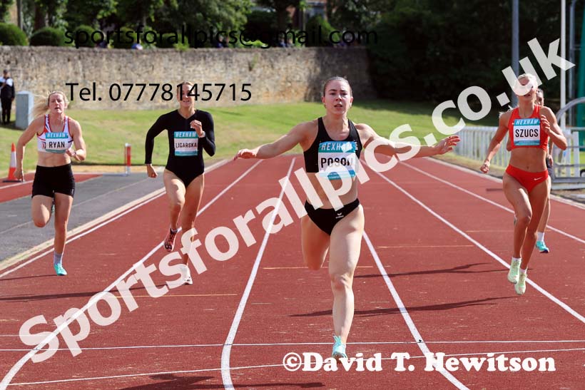 Womens Heptathlon 200 metres, 2024 EAP International Combined events, Hewcham, Northumberland.  Photo: David T. Hewitson/Sports for All Pics